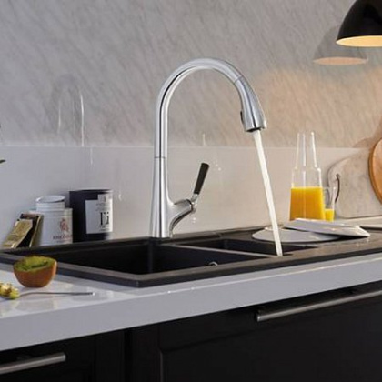 Смеситель Jacob Delafon Malleco E562-CP для кухонной мойки, с выдвижным изливом, хром, шт