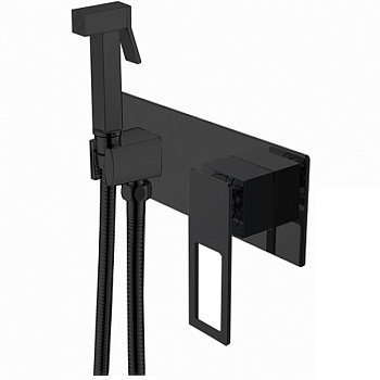 Гигиеническая лейка Q со смесителем BLACK BLACK