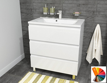 Тумба напольная под умывальник Bali New 800х450 3 ящика (ШхГхВ) 798х446х860