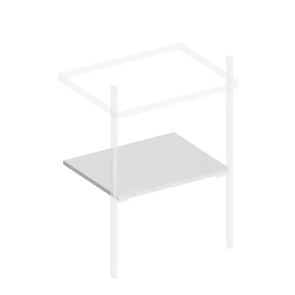 Полка PRO 55 см, белая матовая  Полка PRO 55 см, белая матовая
