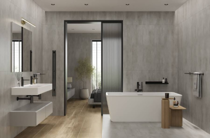 Керамогранит Lines темно-серый 60х60