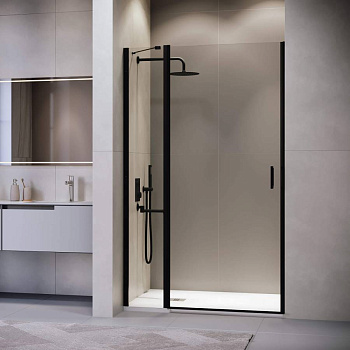 Душевая дверь 130*195 RGW LE-004-B Чёрный/Прозрачное/6 мм