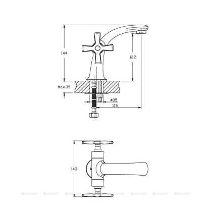 Смеситель для раковины Orange Kristi M33-021cr