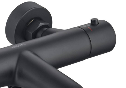 Термостатический смеситель для ванны AQUATEK, матовый черный AQ1043MB 