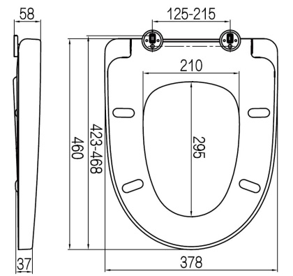 Сиденье для унитаза с микролифтом быстросъемное, 5,8х37,8х46,8 см, белое, C117852WH Awe