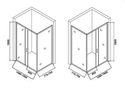 Душевой уголок Orange E23-15080TCR без поддона 150х80, стекло прозрачное Душевой уголок Orange E23-15080TCR без поддона 150х80, стекло прозрачное