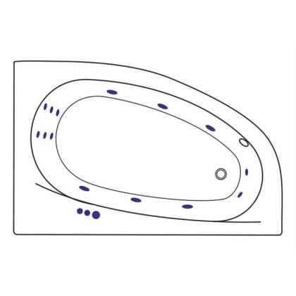 Ванна EXCELLENT Kameleon 170x110 (правая) "SMART" (хром)