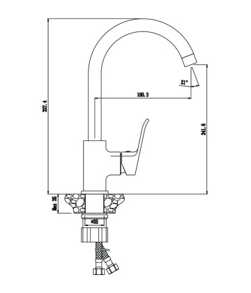 Смеситель д/кухни PLAZA, арт.16430PL
