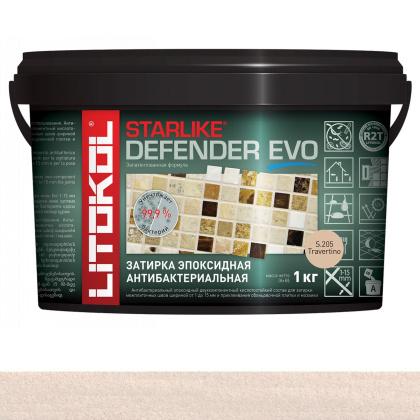 Затирка эпоксидная STARLIKE DEFENDER EVO, S.205 TRAVERTINO 1кг