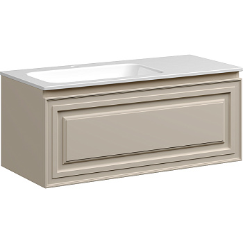 Тумба подвесная SANCOS Very 995х445х406, c одним  ящиком оснащенным доводчиками, леавая , Beige Soft , арт.VR100LCE