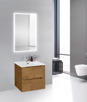 Тумба с раковиной подвесная BelBagno ETNA39-50  Rovere Moro, раковина белая Тумба с раковиной подвесная BelBagno ETNA39-50  Rovere Moro, раковина белая