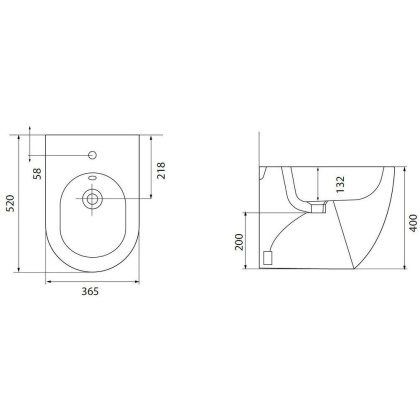 Биде напольное Allen Brau Reality 4.32005.AN антрацит