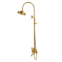 FIRST-CVD-03/24-M Душевая колонна со смесителем для ванны,верхнего и ручного душа,золото, ручки золото