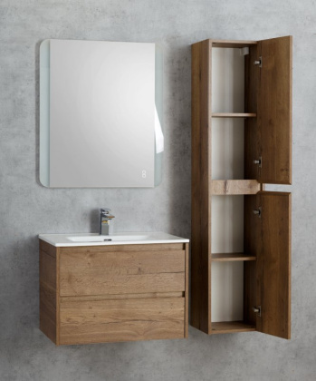 Тумба с раковиной подвесная BelBagno KRAFT 60 Rovere Galifax Bianco, раковина белая Тумба с раковиной подвесная BelBagno KRAFT 60 Rovere Galifax Bianco, раковина белая