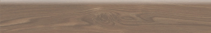 Плинтус Альберони коричневый матовый обрезной 60x9,5x0,9
