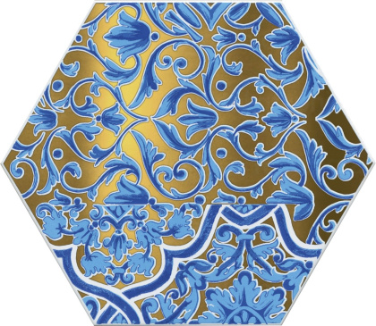 Декор VT\A432\24000 Талья Золотой/металл (23см*20см*6,9мм) (26шт/1,19м2) Орнамент 6, шт Декор VT\A432\24000 Талья Золотой/металл (23см*20см*6,9мм) (26шт/1,19м2) Орнамент 6, шт