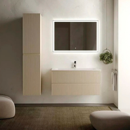 Тумба подвесная SANCOS Snob R 995х445х500, c двумя ящиками оснащенными доводчиками, Beige Soft , арт.SNR100CE