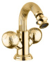 OLIMP-BS2-03/24-Sw Смеситель на биде с донным клапаном, ,золото, ручки swarowski