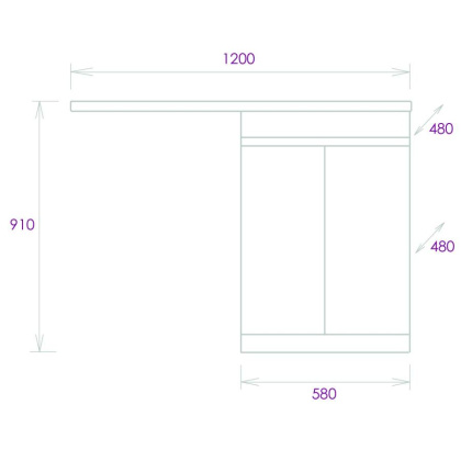 Тумба Onika Милтон Нова 58 напольная под стиральную машину, белая (ум. Kamilla 120/Марсал 120)