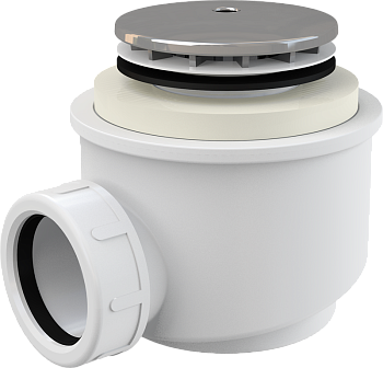 Сифон для душевого поддона, хром