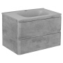База под раковину Vico 800 подвесная, 2 выкатных ящика soft close, Beton