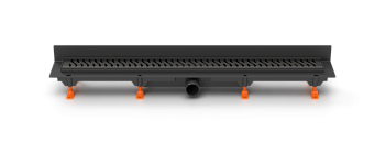 Душевой лоток 65 см Creto Zigzag CRE-650 ZB-P с решеткой, черный