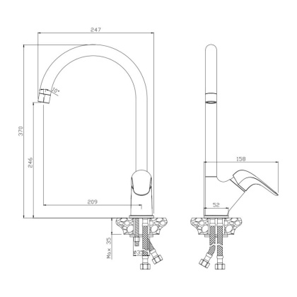 Смеситель д/кухни CASTILLA, арт.07431CS