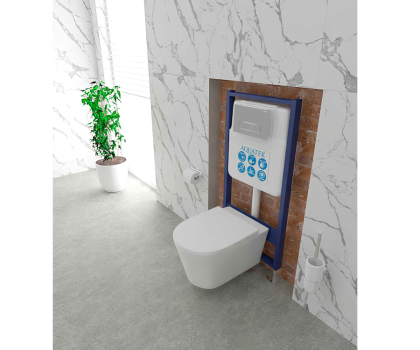 Панель смыва Aquatek Хром глянец (клавиши прямоугольные) KDI-0000016