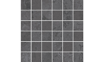 Декор Про Лаймстоун серый темный матовый мозаичный 30x30x0,9