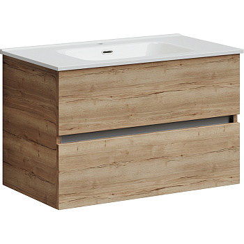 Тумба подвесная SANCOS Urban 790х450х550, c двумя ящиками оснащенными доводчиками, дуб галифакс натуральный , арт. UR80EG Тумба подвесная SANCOS Urban 790х450х550, c двумя ящиками оснащенными доводчиками, дуб галифакс натуральный , арт. UR80EG