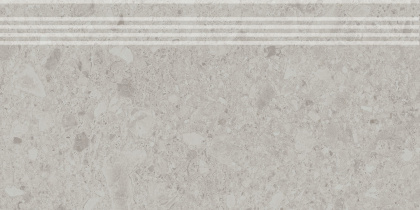 Ступень Чеппо ди Гре серый светлый матовый обрезной 30x60x0,9