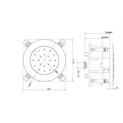 Форсунка боковая скрытого монтажа OMNIRES (хром) S29CR