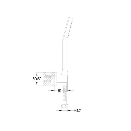 Душевой гарнитур точечный OMNIRES ANGEL-PCR (хром) Душевой гарнитур точечный OMNIRES ANGEL-PCR (хром)