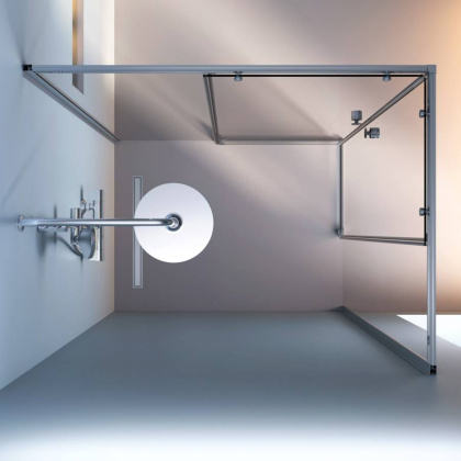 W94G-403-12090-MТ Душевое ограждение X-Joy Square Slide 120х90, мат Хром, прозрачное