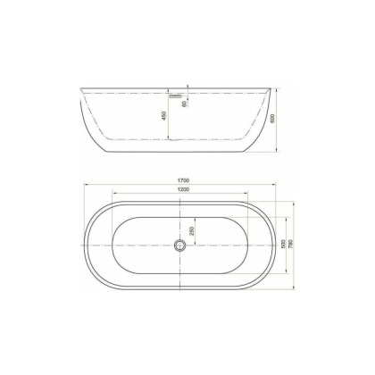 Акриловая ванна Aquanet Delight 170x78 черный матовый Акриловая ванна Aquanet Delight 170x78 черный матовый