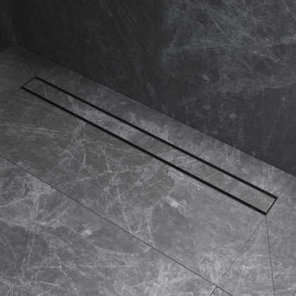 W02SC-U11-090-04BM PrimeFlow Трап для душа линейный универс затвор Tile 90см цвет черн мат