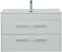Тумба под раковину Aquanet Августа 100 белый (ручка хром)