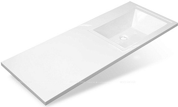 Раковина Эстет Даллас 130 R ФР-00002167 над стиральной машиной Белая