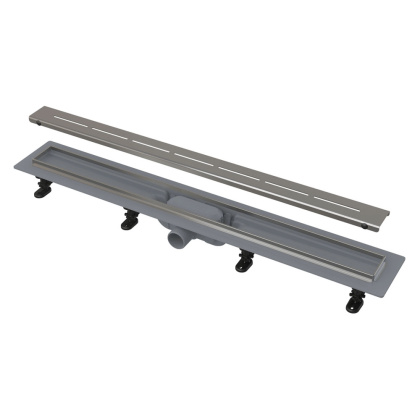 Водоотводящий желоб с порогами из нержавеющей стали для перфорированной решетки