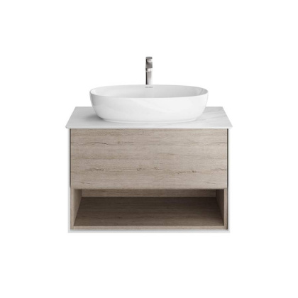 Тумба PLAZA Modern подвесная с ящиком и полкой 80, дуб Орегон PLB.M.80.1\OAK.O Тумба PLAZA Modern подвесная с ящиком и полкой 80, дуб Орегон PLB.M.80.1\OAK.O