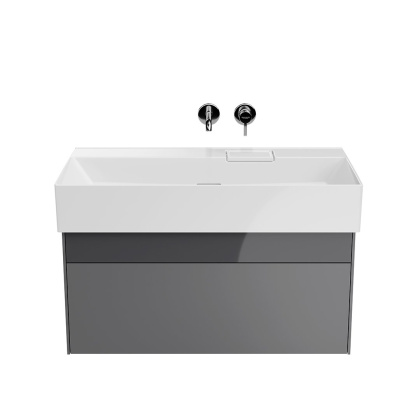 Тумба LOGICA подвесная 2 ящика 90 см, стальной серый LO.90.2\ST Тумба LOGICA подвесная 2 ящика 90 см, стальной серый LO.90.2\ST