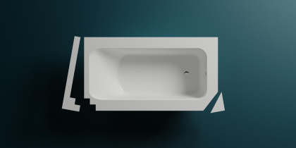 Ванна из искусственного камня S-Sense Salini Orlando 190x100 см матовая,102014M Ванна из искусственного камня S-Sense Salini Orlando 190x100 см матовая,102014M