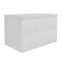База под раковину Welle 800 подвесная, 2 выкатных ящика soft-close, M.White
