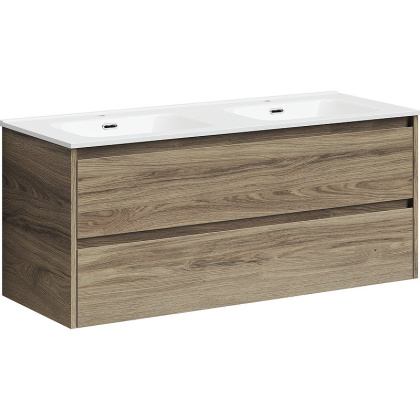 Тумба подвесная SANCOS Libra 1190х450х500, c двумя ящиками оснащенными доводчиками, дуб чарльстон, арт. LB120-2ECH Тумба подвесная SANCOS Libra 1190х450х500, c двумя ящиками оснащенными доводчиками, дуб чарльстон, арт. LB120-2ECH
