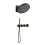 Душевая система Timo Saona SX-2329/03SM скрытого монтажа с термостатом, черная матовая
