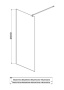 AQ WIW 07020CH Душевая перегородка Walk in с держателем 700x2000 профиль хром, стекло прозрачное