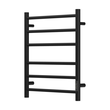 Полотенцесушитель электрический Point Аврора PN10856B П6 500x600 диммер справа, черный Полотенцесушитель электрический Point Аврора PN10856B П6 500x600 диммер справа, черный