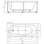 Акриловая ванна Акватек Оберон 160х70 OBR160-0000039