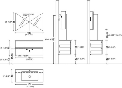 Тумба без раковины Vallessi 120*46cm КАШЕМИР мат. 2 полки 837-120-C mat Boheme