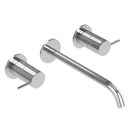 LEAF-BLI3L-L-GM Смеситель для раковины встраиваемый на три отверстия, исполнение Gunmetal PVD LEAF-BLI3L-L-GM Смеситель для раковины встраиваемый на три отверстия, исполнение Gunmetal PVD